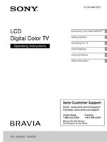 Sony KDL22BX300 KDL32BX300 TV Operating Manual